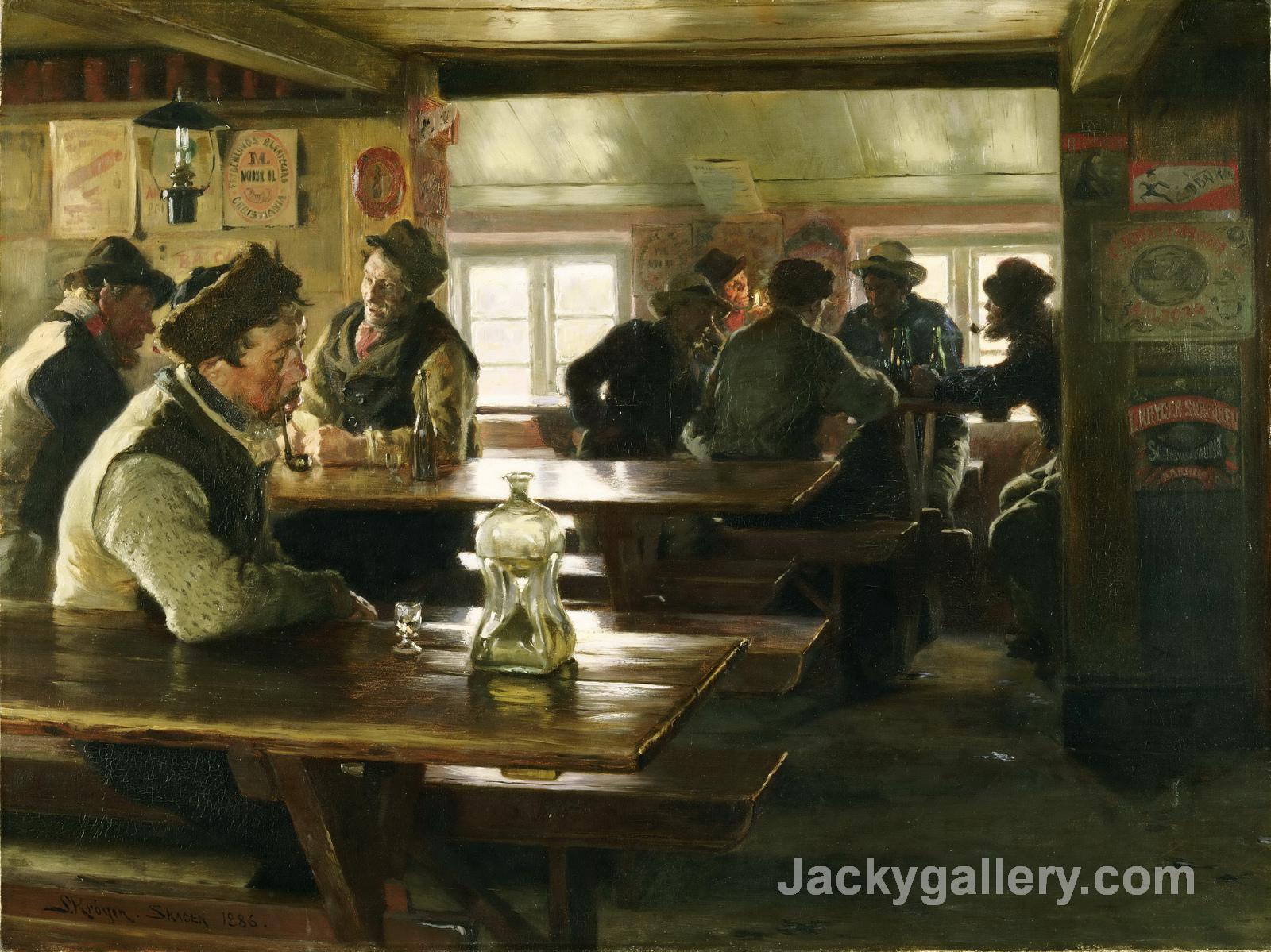 Interior of a Tavern by Peder Severin Kroyer paintings reproduction